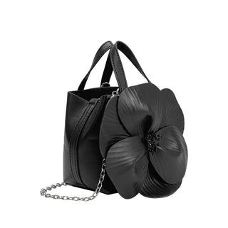 Monroe Flower Top Handle Bag - Black