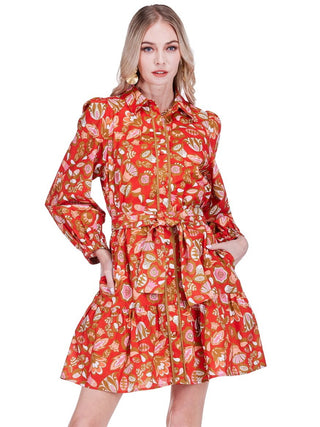 Ruffles Hem Shirt Dress - Harvest