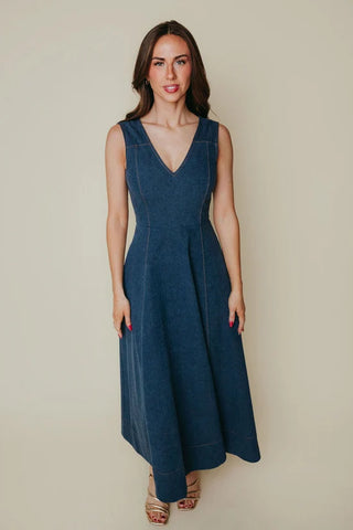 Drew Dress-Dark Denim