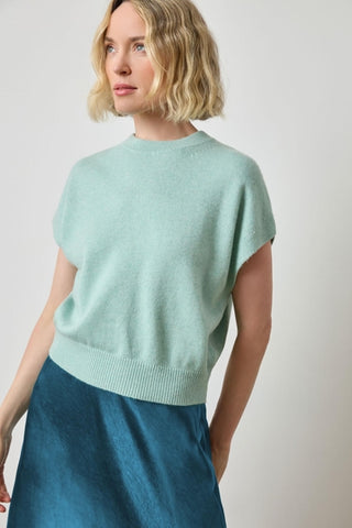 Banded Bottom Wedge Sweater - Frost