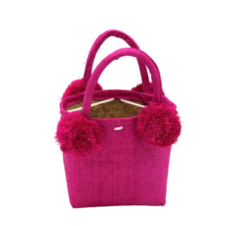 Schooner Straw Mini Bag - Fuchsia