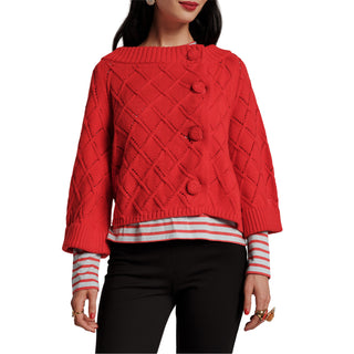 Diamond Cardigan Solid Cotton