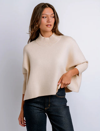 Aja Sweater Top - Ecru  - OS