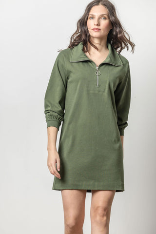 Half Zip Dress - Elm