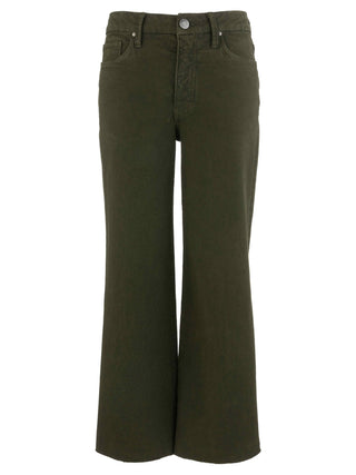 Meg High Rise Fab Ab Wide Leg Raw Hem-Tuscan Olive