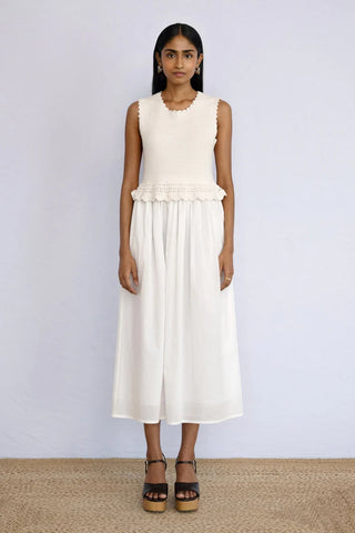 Heather Crochet Dress - Ivory
