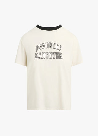The Collegiate Classic Tee - Ivory/Black