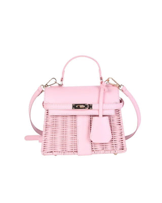 Celine Wicker Handbag- Pastel Light Pink