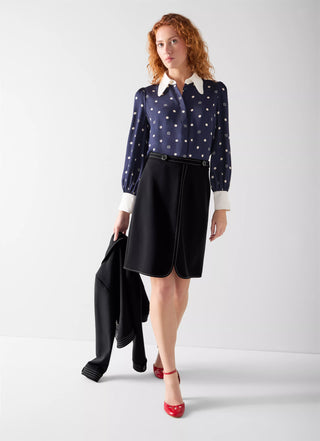 Eugine A Line Skirt - Navy
