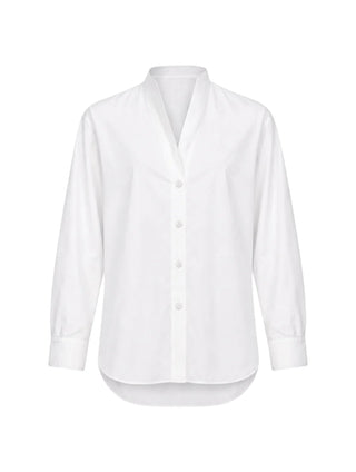 Betsey Button Down-Optic White