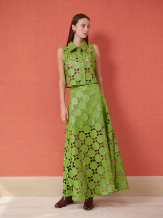 Elizabeth Skirt - Green Laser Cut