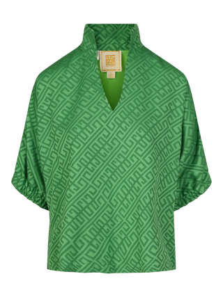 Poppy Top - Fairway Green Monogram