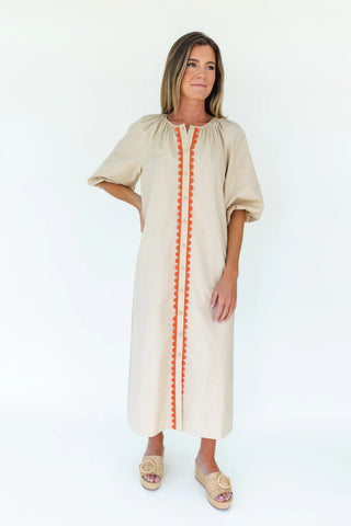 Hampton Dress - Pebble Poplin