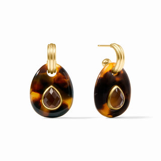 Carnaby Hoop & Charm Earring - Tortoiseshell