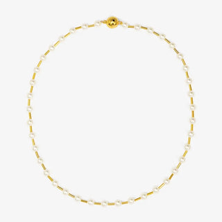 Pearl Bead Magnet Short Necklace