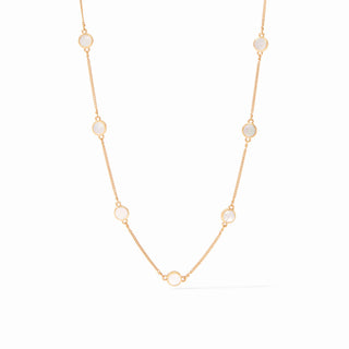 Valencia Delicate Station Necklace - Mother of Pearl