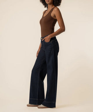 Maya High Rise Fab Ab Wide Leg Back Darts Wide Hem