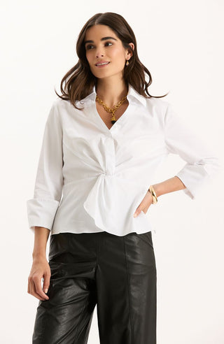 Paige Twisted Top - White