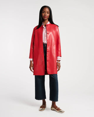 Mod Jacket Faux Leather - Geranium