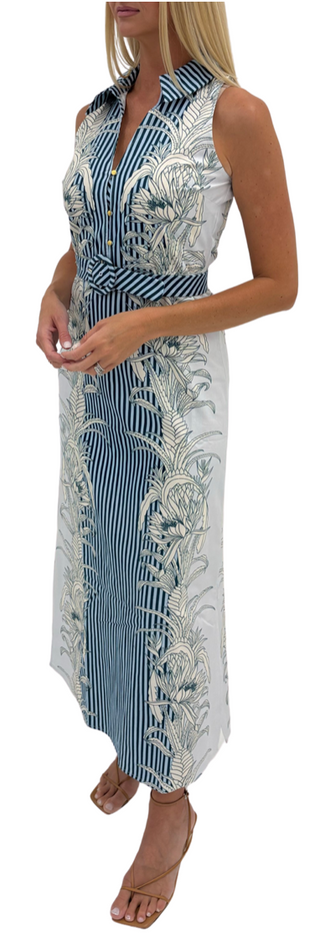 Jill Midi - Palm Stripe