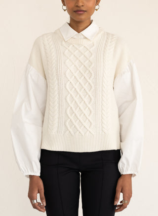 Skye Cable Shirt - Ivory