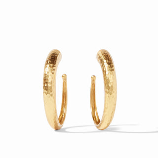 Hammered Hoop Large Gold