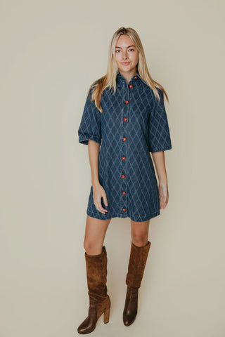 Dani Dress - Textured Denim