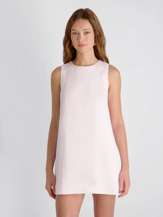 Cooper Linen Sleeveless Mini Dress - Pink Icing