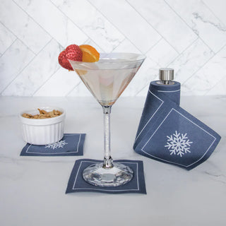 Let It Snow Cocktail Napkins Mystic Blue