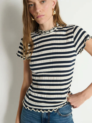 Natalie Top - Crinkle Stripe