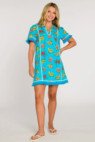 Romy Beach Dress - Bouquet Toss Aqua