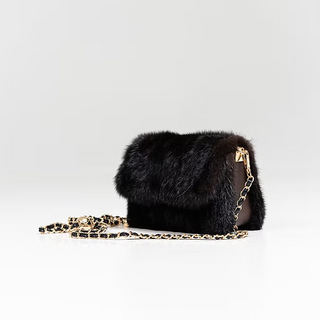 Mahogany Mink Clutch Bag
