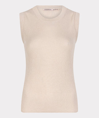 Sweater Sleeveless Rib - Light Sand