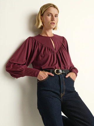Jeannie Keyhole Top - Port