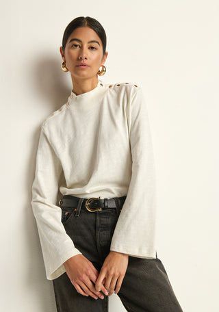 Neda Long Sleeve - Porcelain