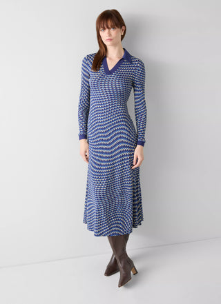 Brigitte Jersey Dress - Navy