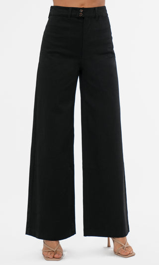 Jennsen Wide Leg Pant - Black