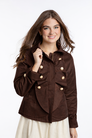 The Victoria Short Trench Coat-Cocoa