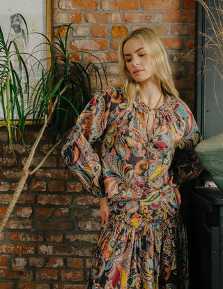 Libby Top - Paisley Fanfare Liberty Print