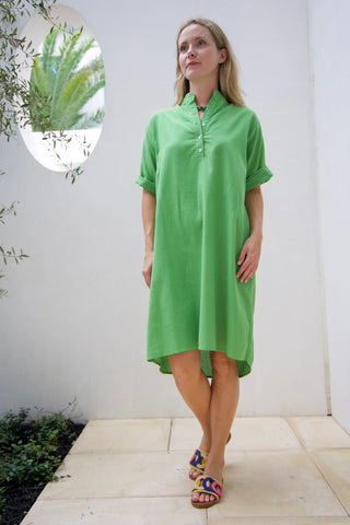Emma High/Low Dress - Meadow Green