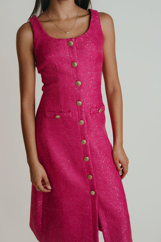 Maze Dress - Pink Tweed