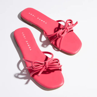 Nicole Bow Slide - Raspberry