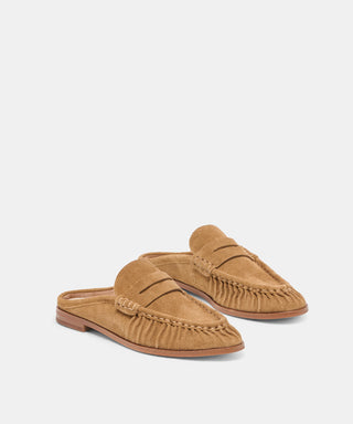 Betzy - Latte Embossed Suede