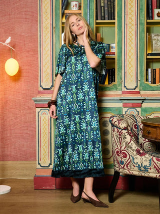 Georgia Dress - Peacock Navy