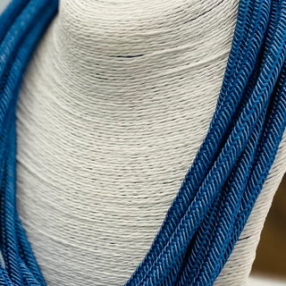 Slub 8-Strand Necklace Cobalt