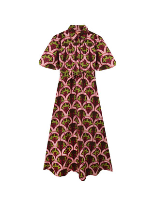 Banyan Puff Sleeve Dress - Berry Vine