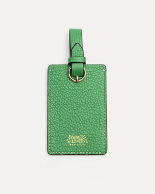 Luggage Tag Tumbled Leather - Green