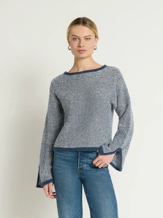 Willow Pullover Sweater - Greenwich Navy Stripe