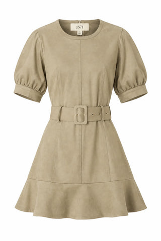Jordi Ultra Suede Dress - Olive