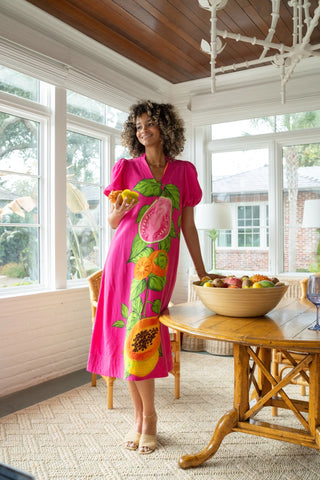 Hampton Dress - Papaya Vine